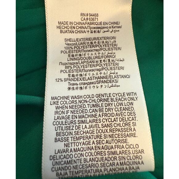 BCBGMAXAZRIA NWT ($348) | Emerald Green Sleeveless Maxi Formal Gown Dress | sz 4 - Picture 9 of 12